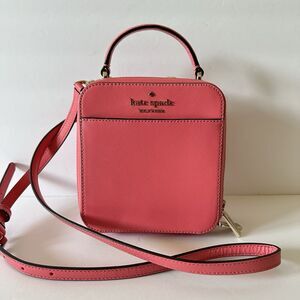 Kate Spade Daisy Hot Pink Crossbody Vanity Leather Purse Handbag Bag EUC